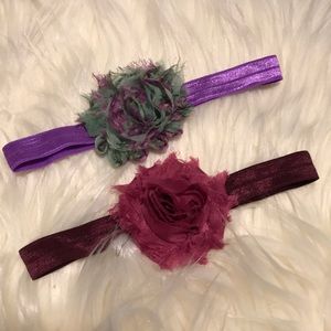 Infant girl shabby chic stretch headbands